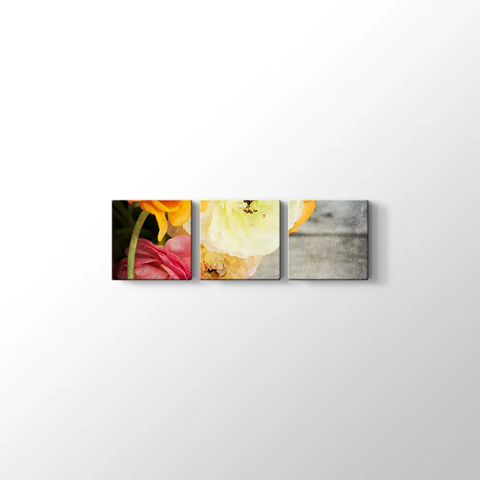 Renkli Güller Kanvas Tablo