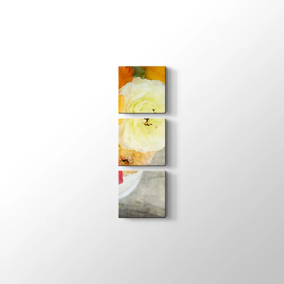 Renkli Güller Kanvas Tablo