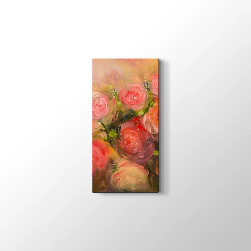 Suluboya Güller Kanvas Tablo