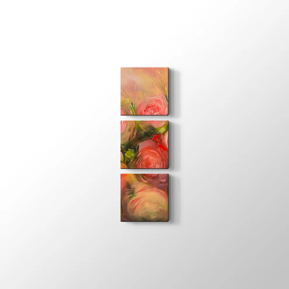 Suluboya Güller Kanvas Tablo