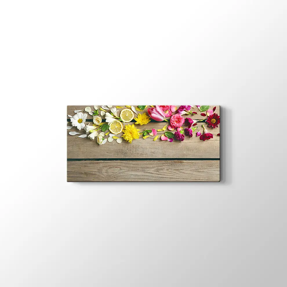 Çiçek Yaprakları Kanvas Tablo