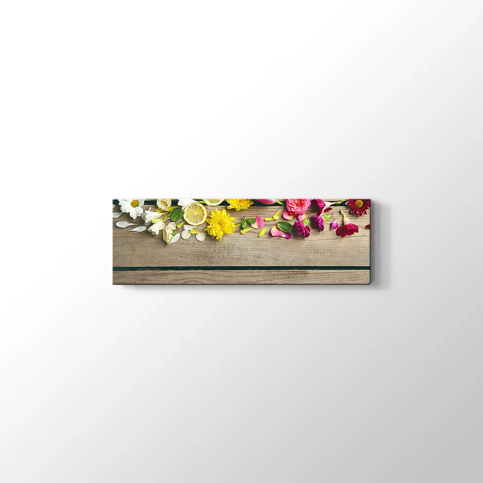 Çiçek Yaprakları Kanvas Tablo