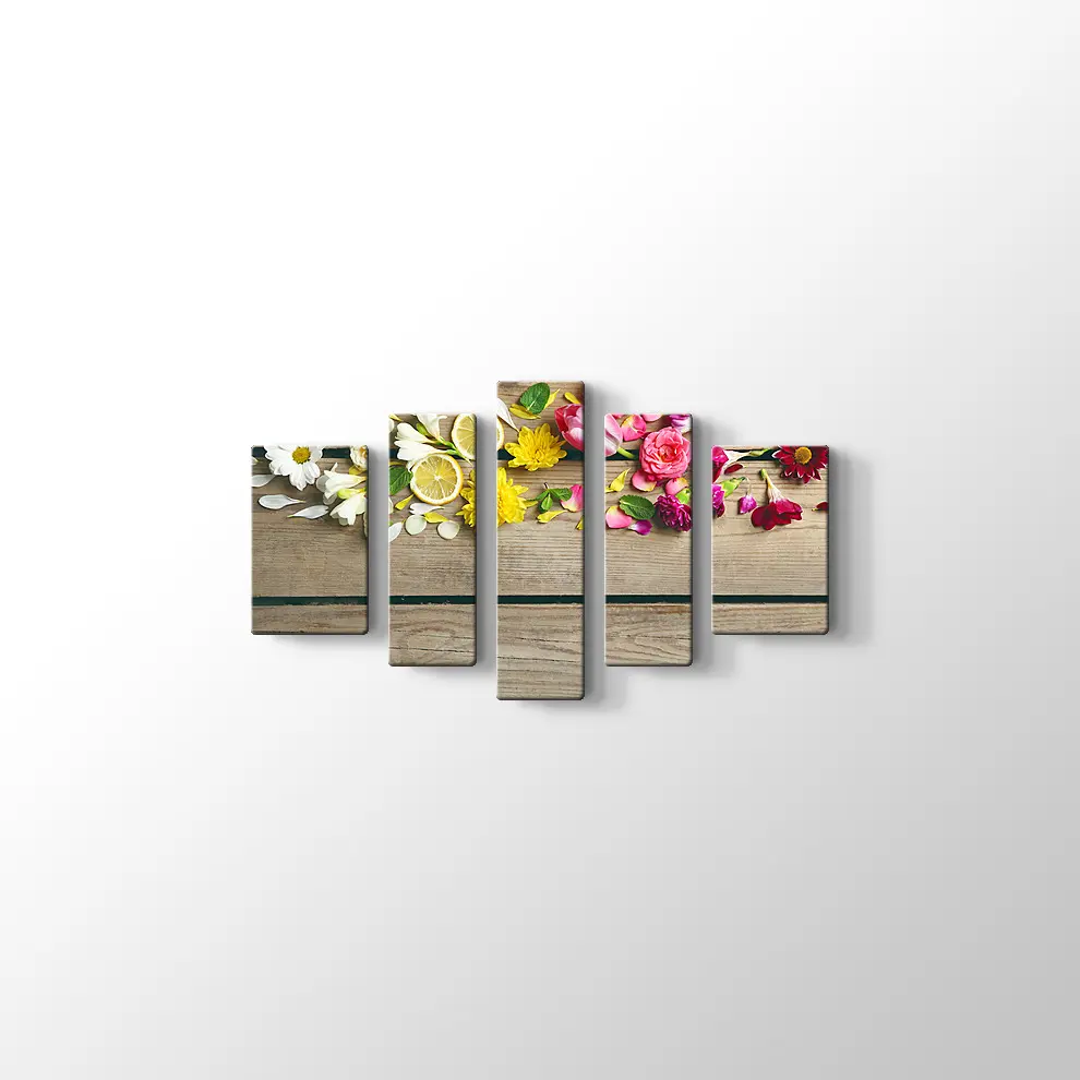 Çiçek Yaprakları Kanvas Tablo