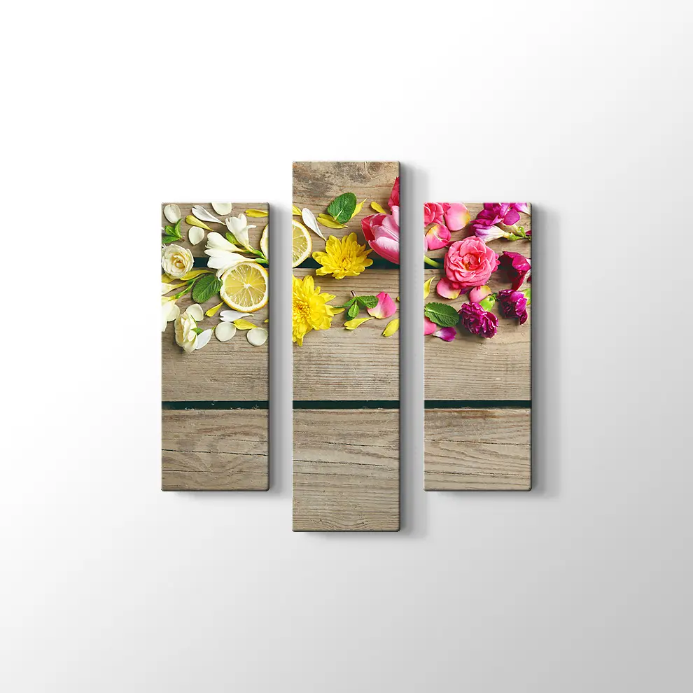 Çiçek Yaprakları Kanvas Tablo