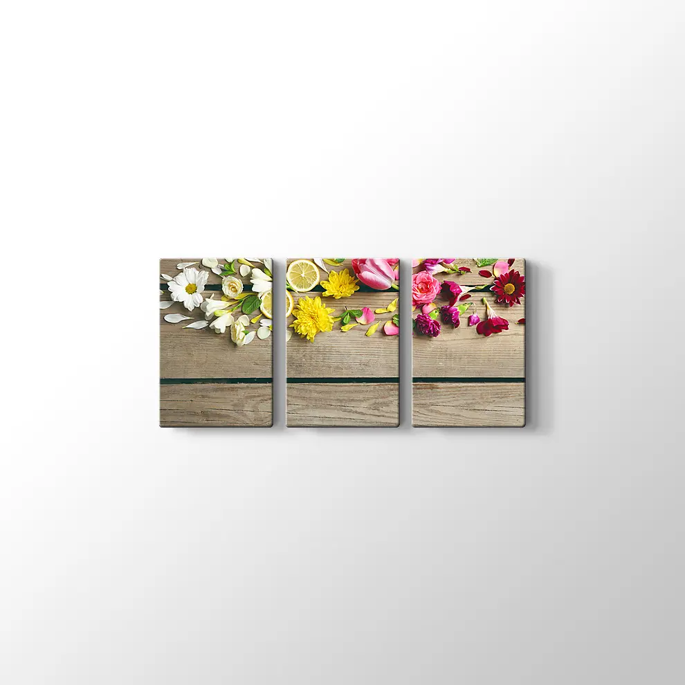 Çiçek Yaprakları Kanvas Tablo