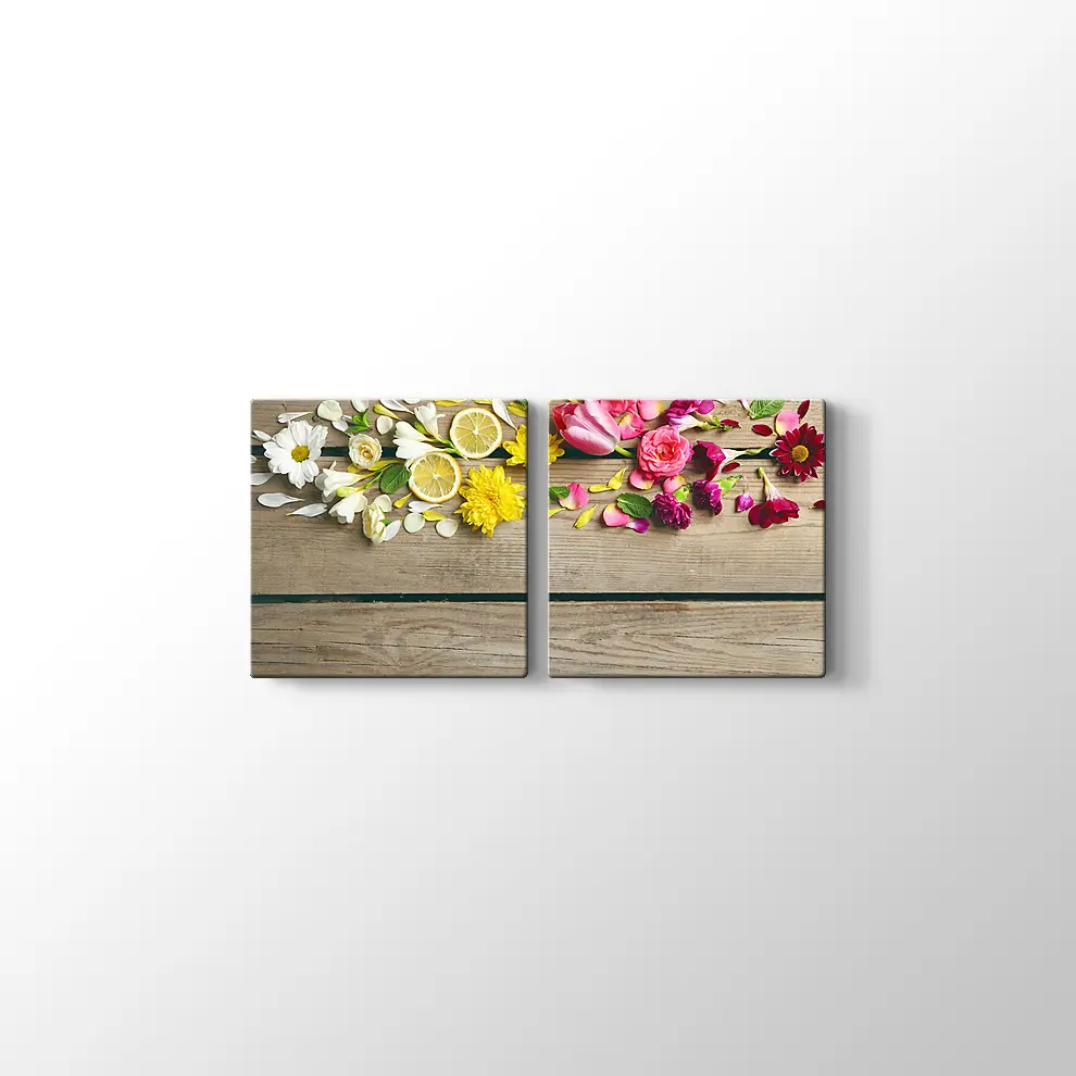 Çiçek Yaprakları Kanvas Tablo