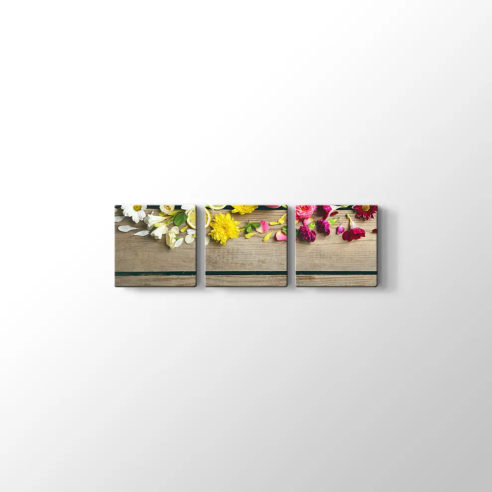 Çiçek Yaprakları Kanvas Tablo