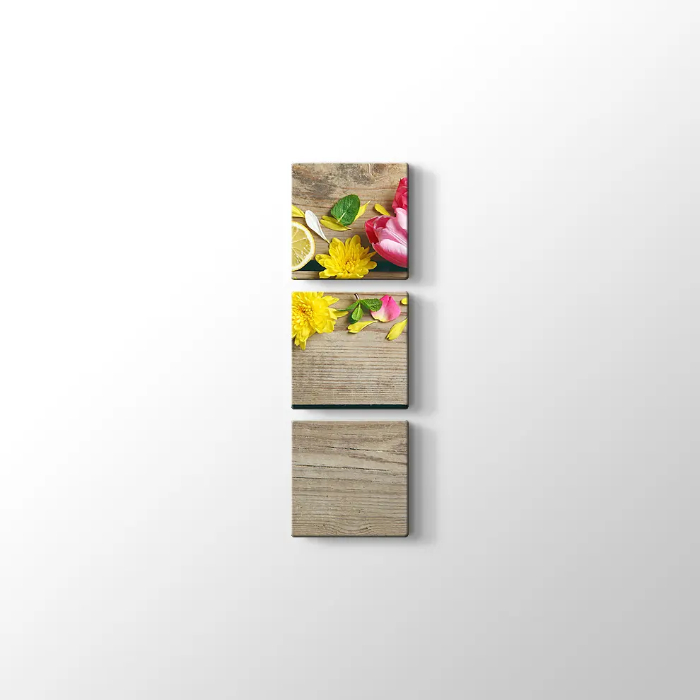 Çiçek Yaprakları Kanvas Tablo