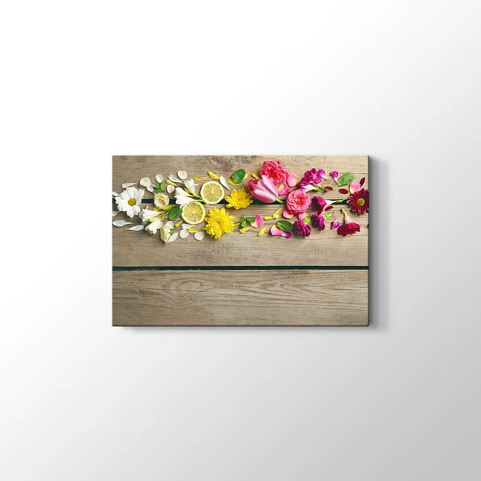 Çiçek Yaprakları Kanvas Tablo