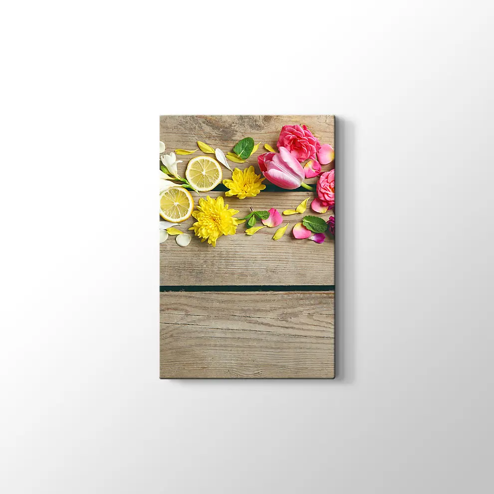 Çiçek Yaprakları Kanvas Tablo