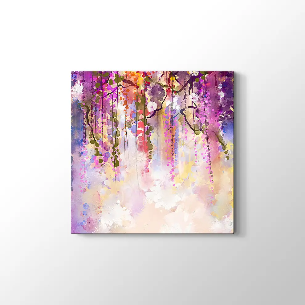 Suluboya Renkler Kanvas Tablo