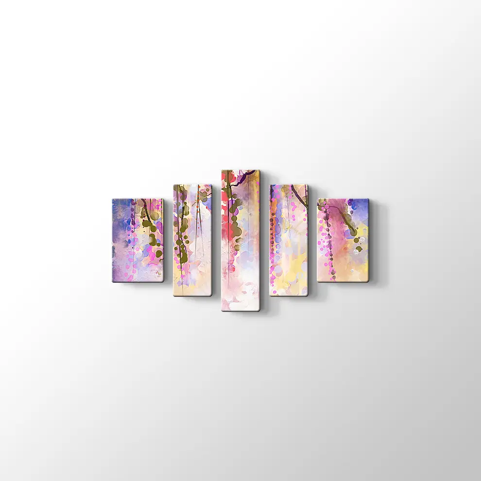 Suluboya Renkler Kanvas Tablo