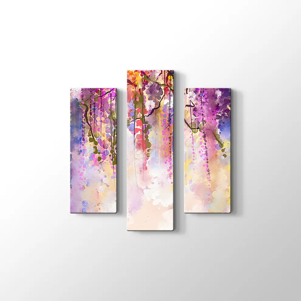 Suluboya Renkler Kanvas Tablo