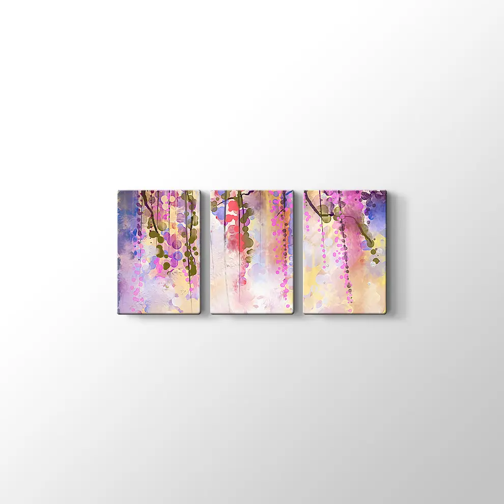 Suluboya Renkler Kanvas Tablo