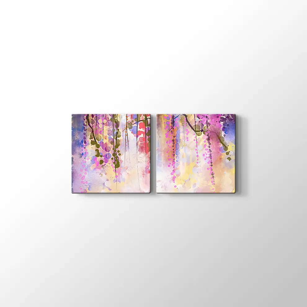 Suluboya Renkler Kanvas Tablo