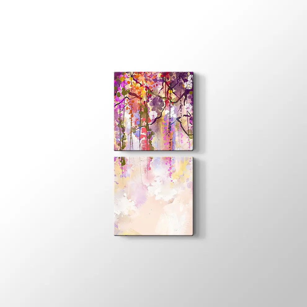 Suluboya Renkler Kanvas Tablo