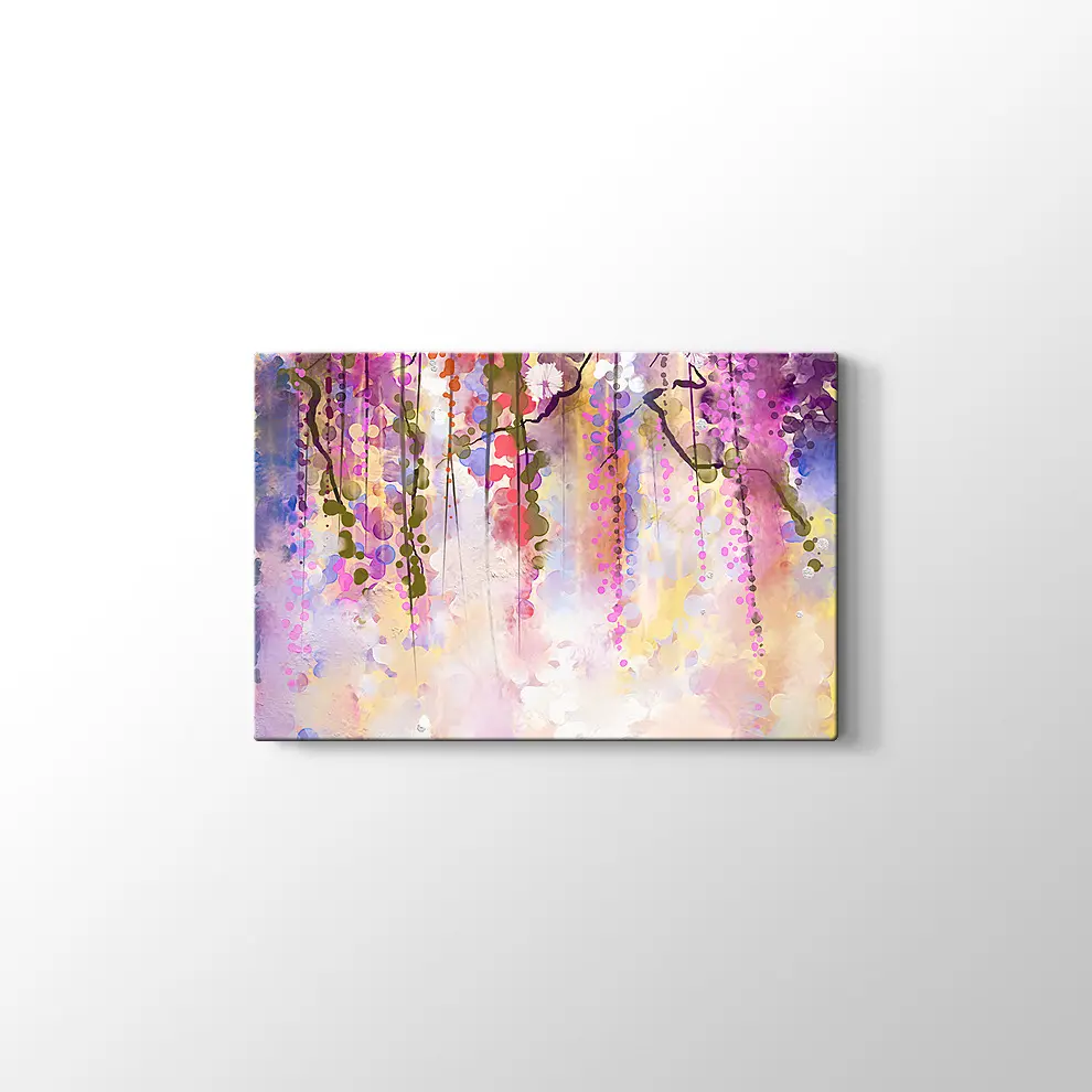 Suluboya Renkler Kanvas Tablo