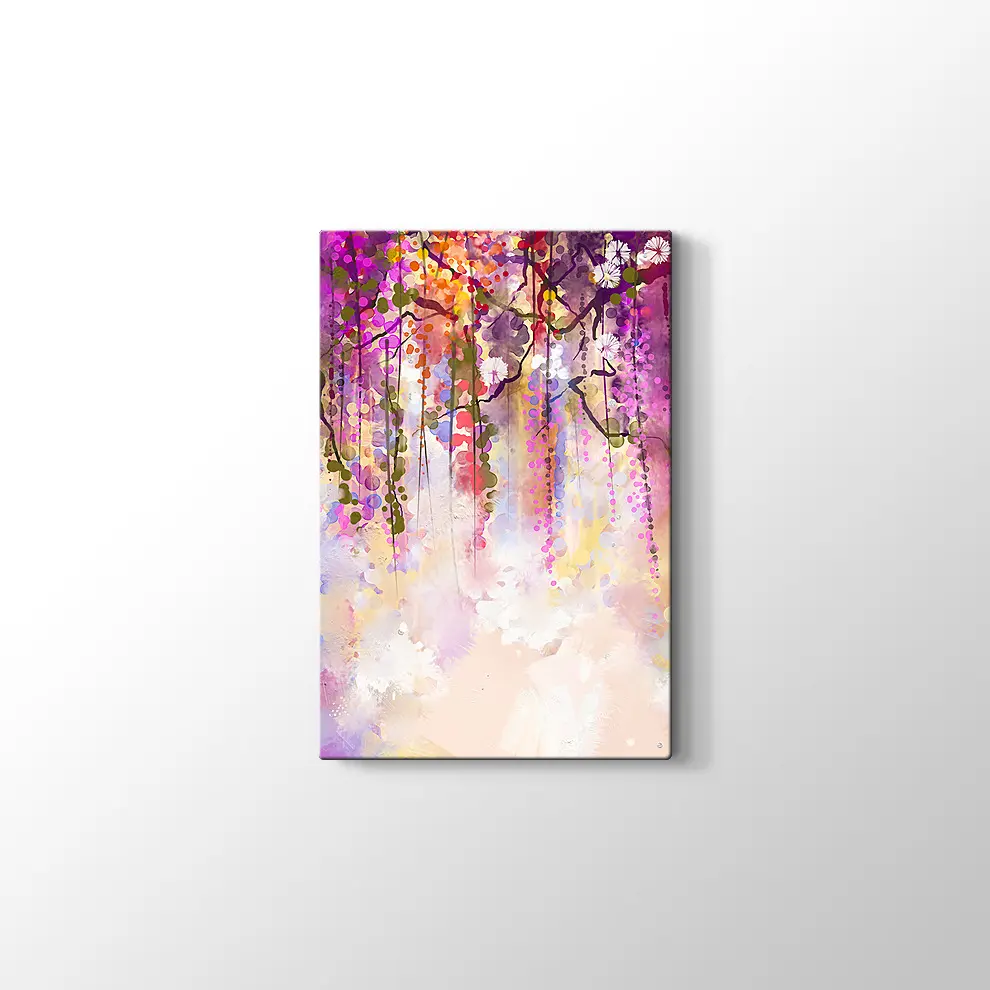 Suluboya Renkler Kanvas Tablo