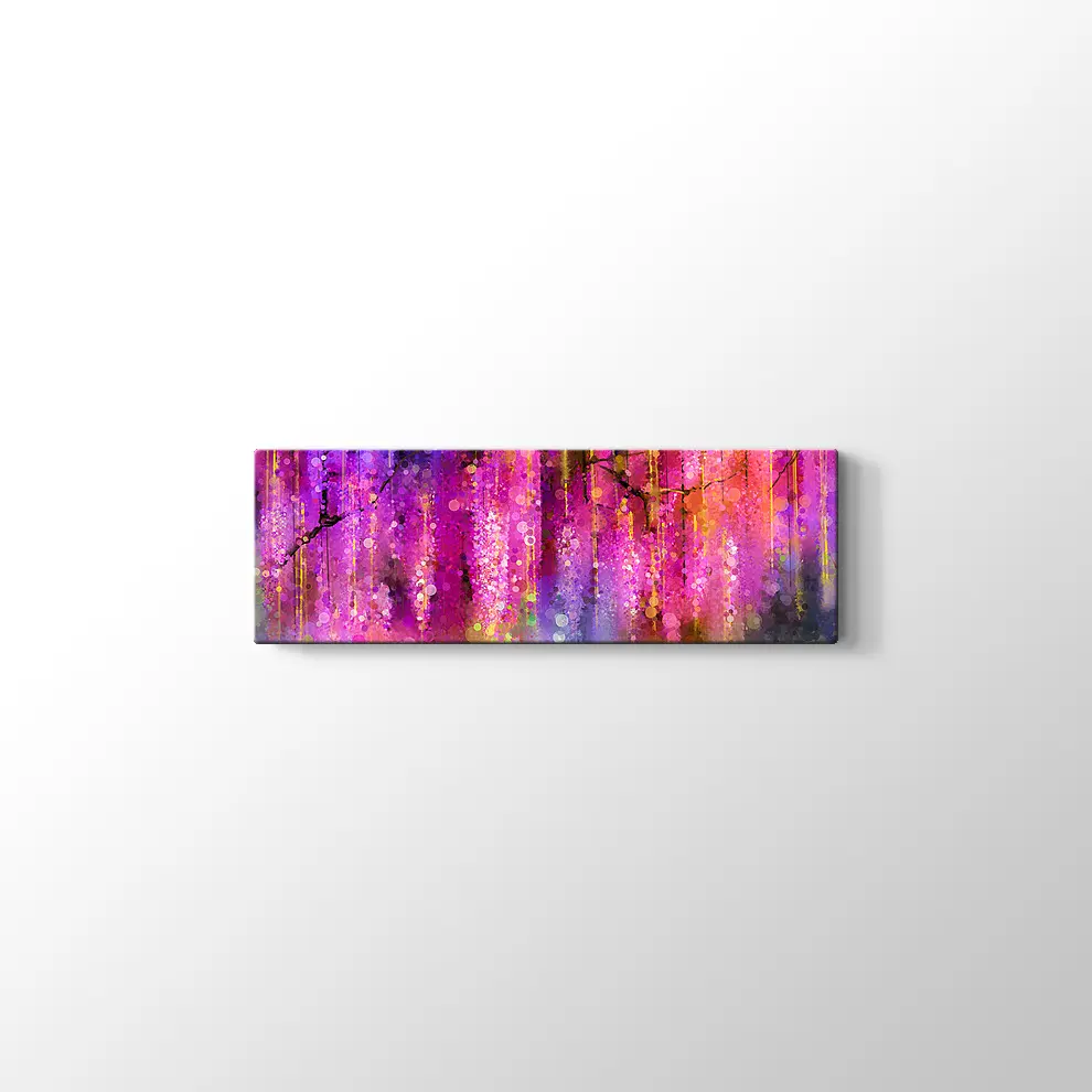 Soyut Menekşe Kanvas Tablo