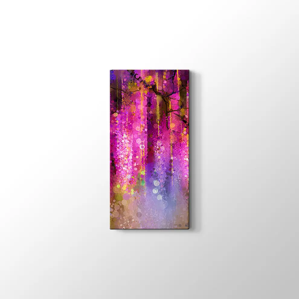 Soyut Menekşe Kanvas Tablo