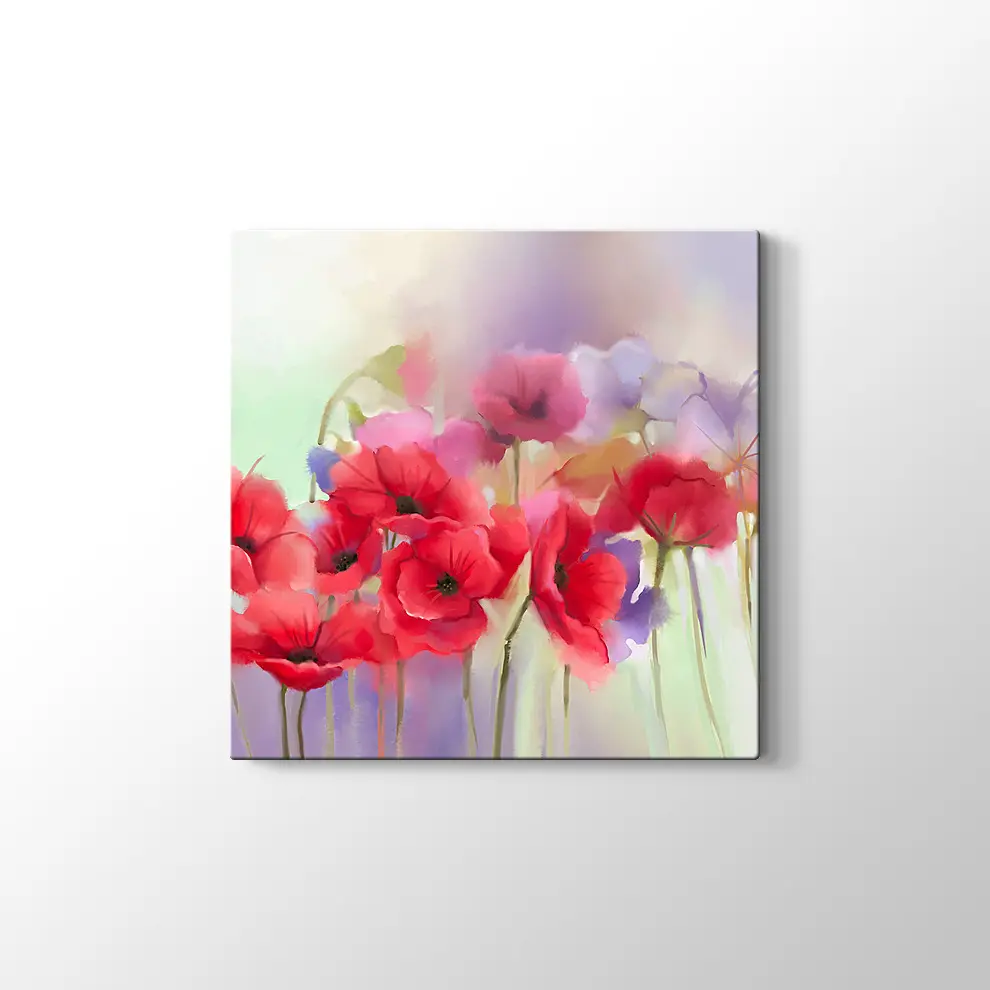 Gelincikler Kanvas Tablo