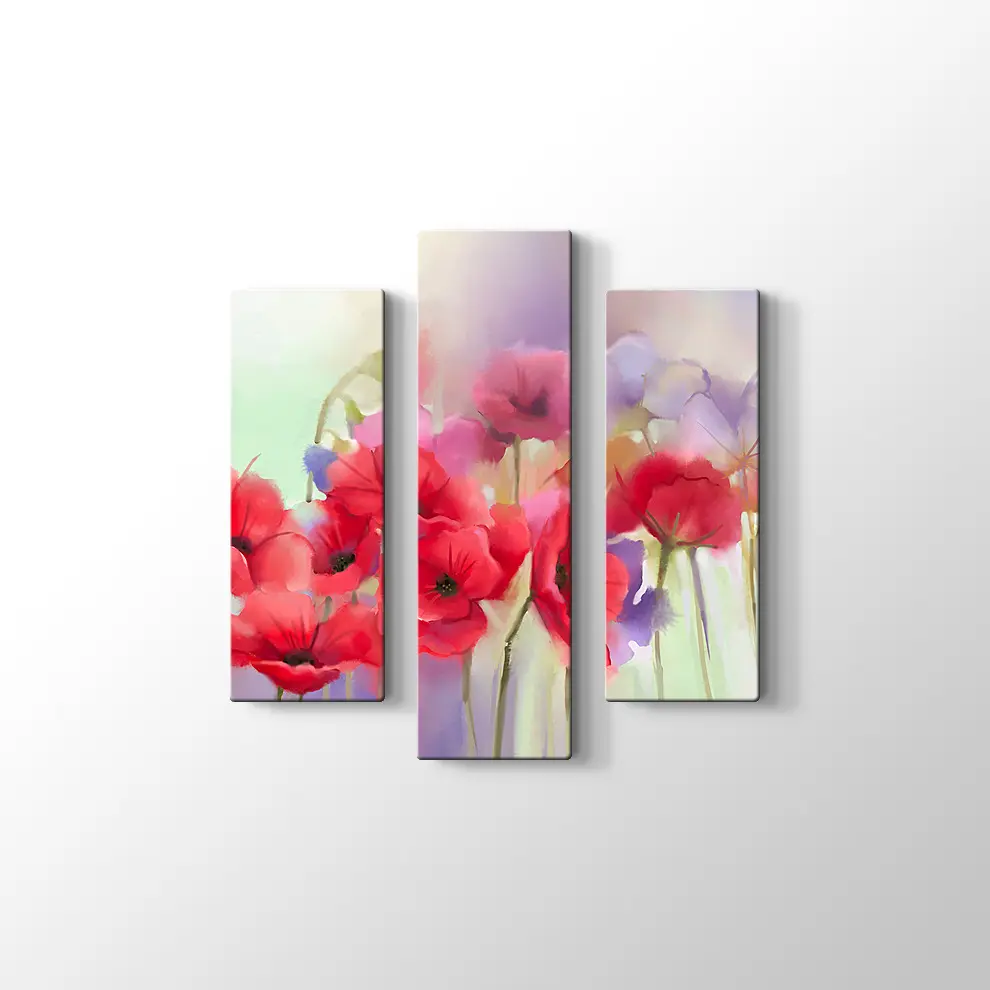 Gelincikler Kanvas Tablo