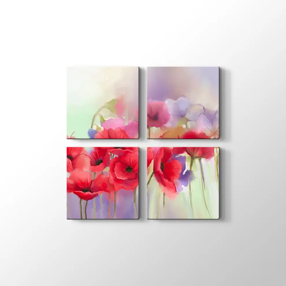 Gelincikler Kanvas Tablo