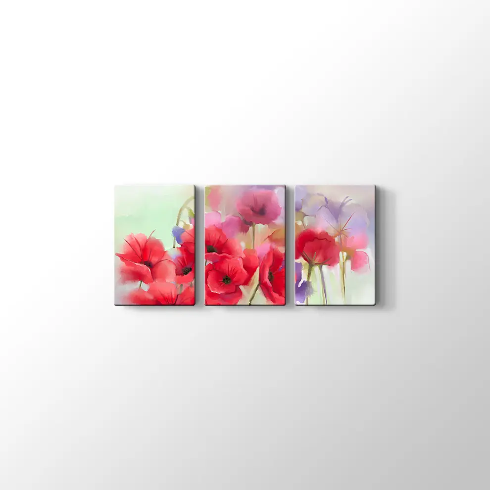 Gelincikler Kanvas Tablo