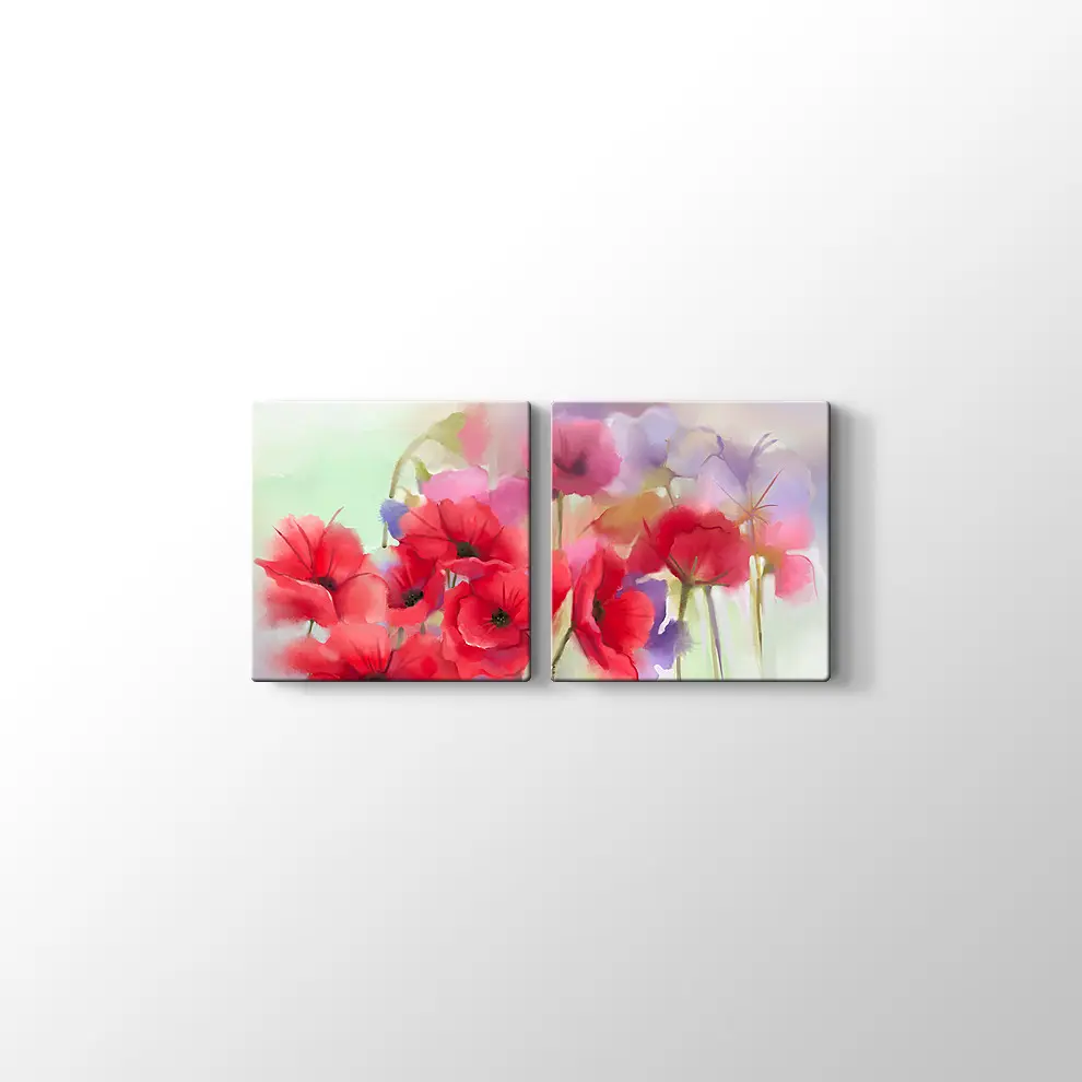 Gelincikler Kanvas Tablo