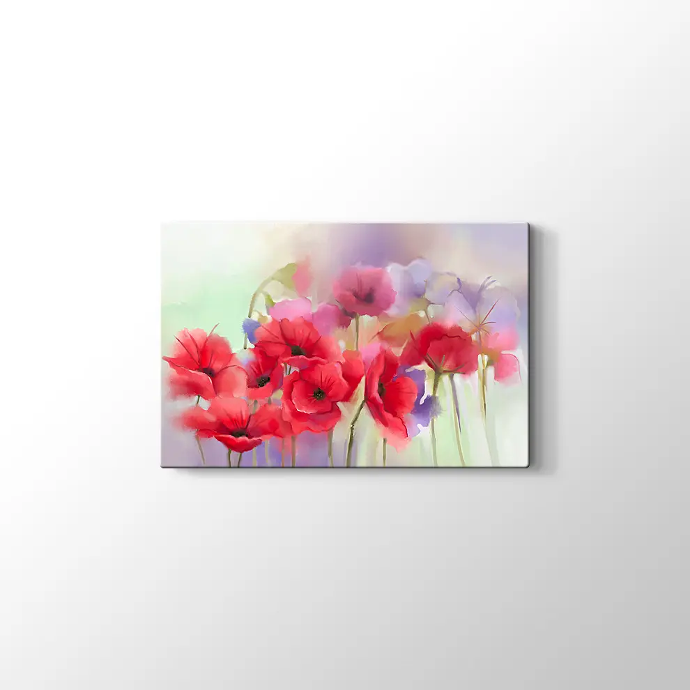 Gelincikler Kanvas Tablo