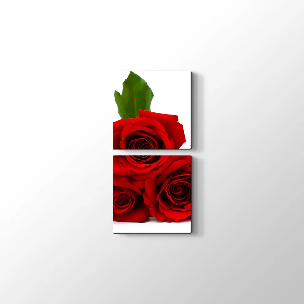 Üç Kırmızı Gül Kanvas Tablo