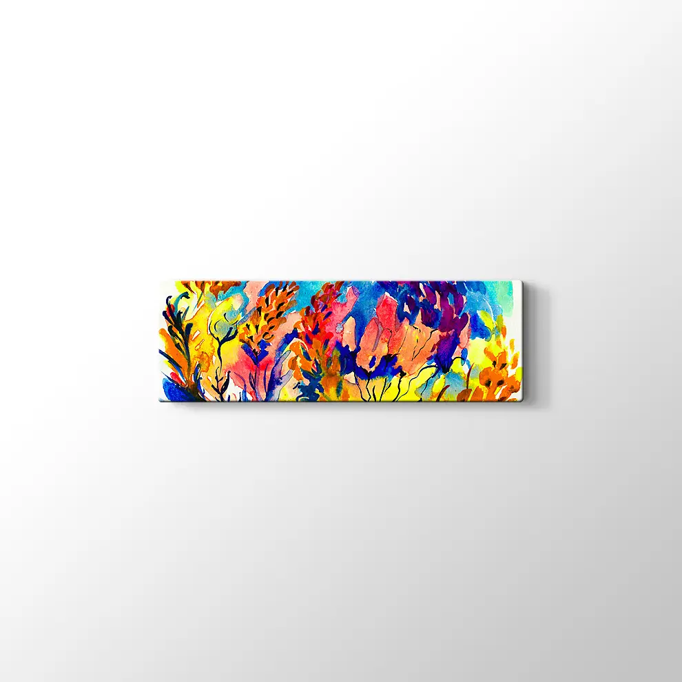 Rengarenk Sümbüller Kanvas Tablo