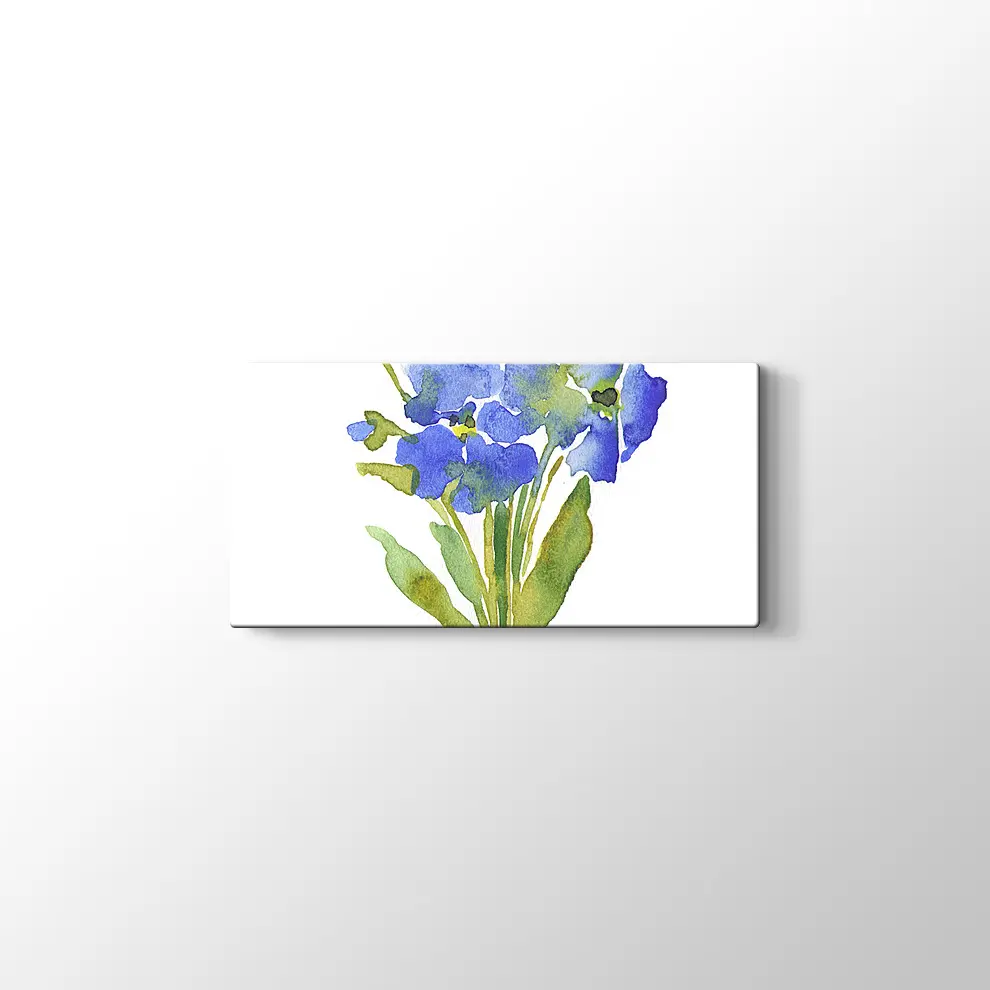 Mavi Menekşe Kanvas Tablo