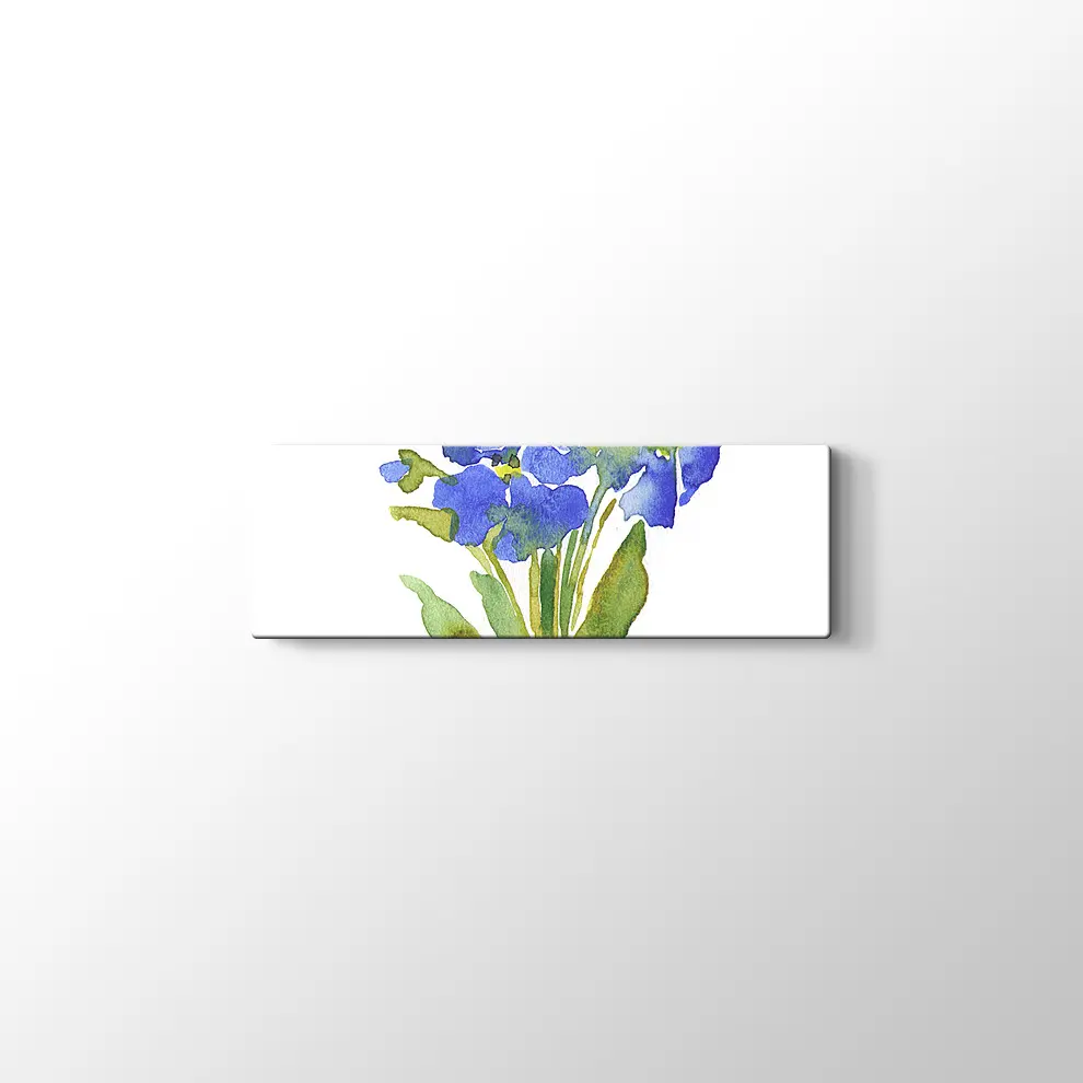 Mavi Menekşe Kanvas Tablo