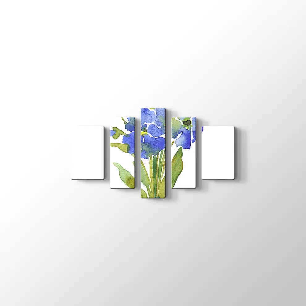 Mavi Menekşe Kanvas Tablo