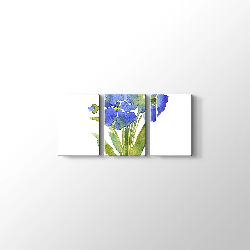 Mavi Menekşe Kanvas Tablo