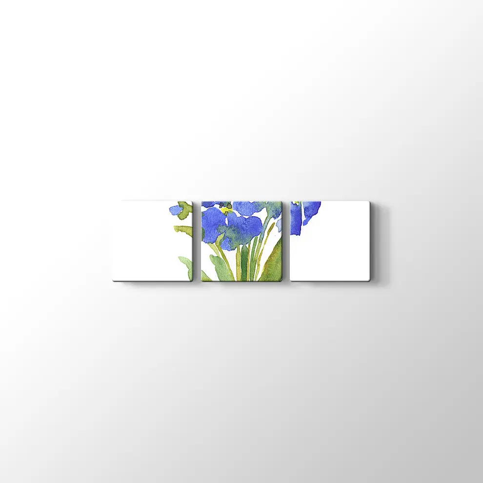 Mavi Menekşe Kanvas Tablo