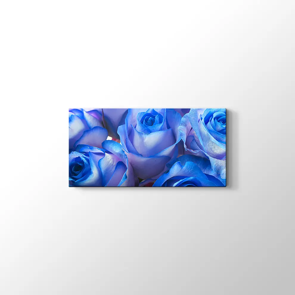 Mavi Güller Kanvas Tablo