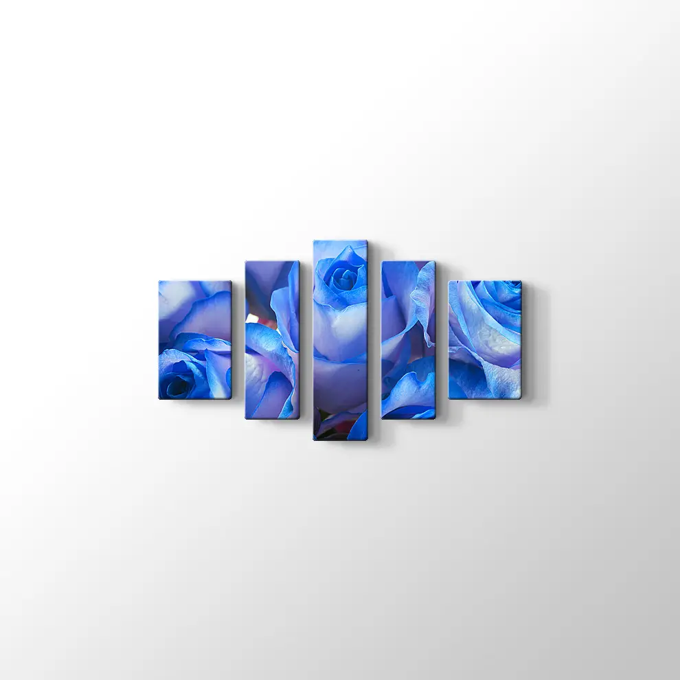 Mavi Güller Kanvas Tablo