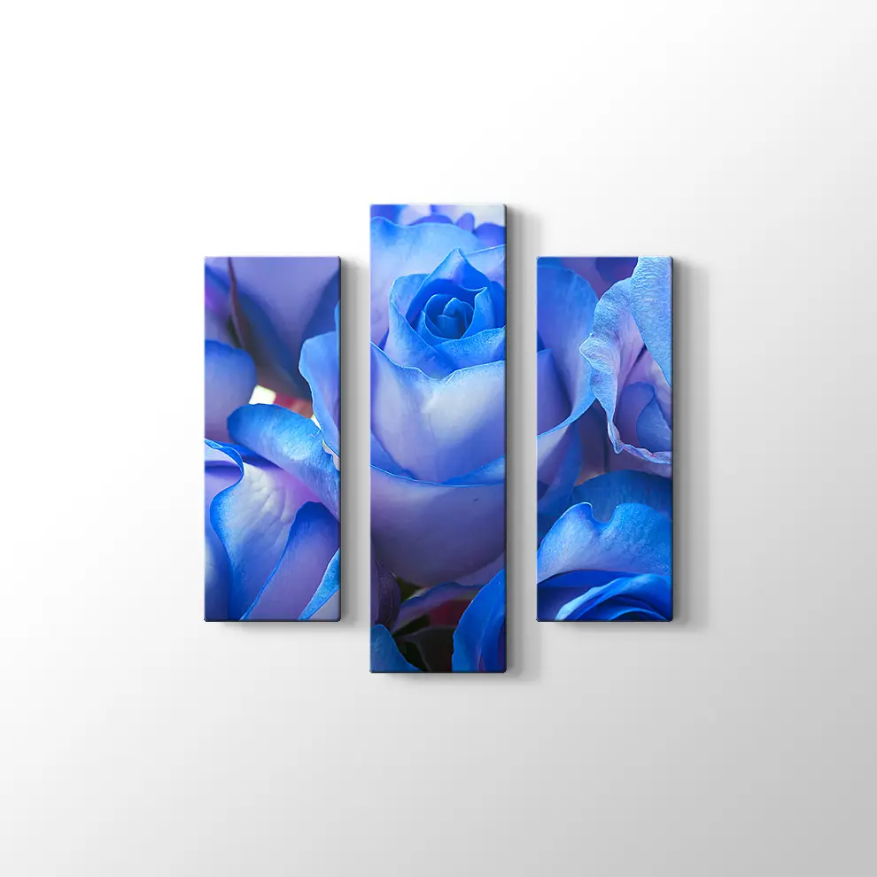 Mavi Güller Kanvas Tablo