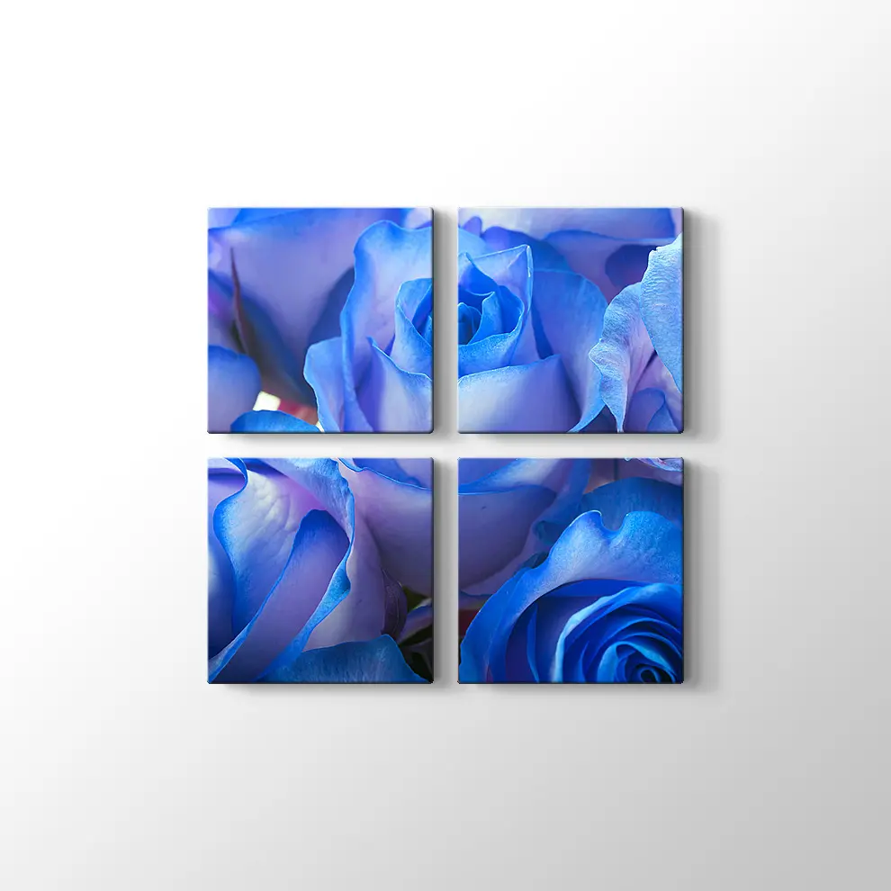 Mavi Güller Kanvas Tablo