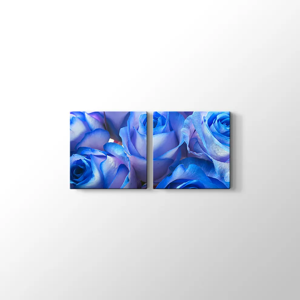 Mavi Güller Kanvas Tablo