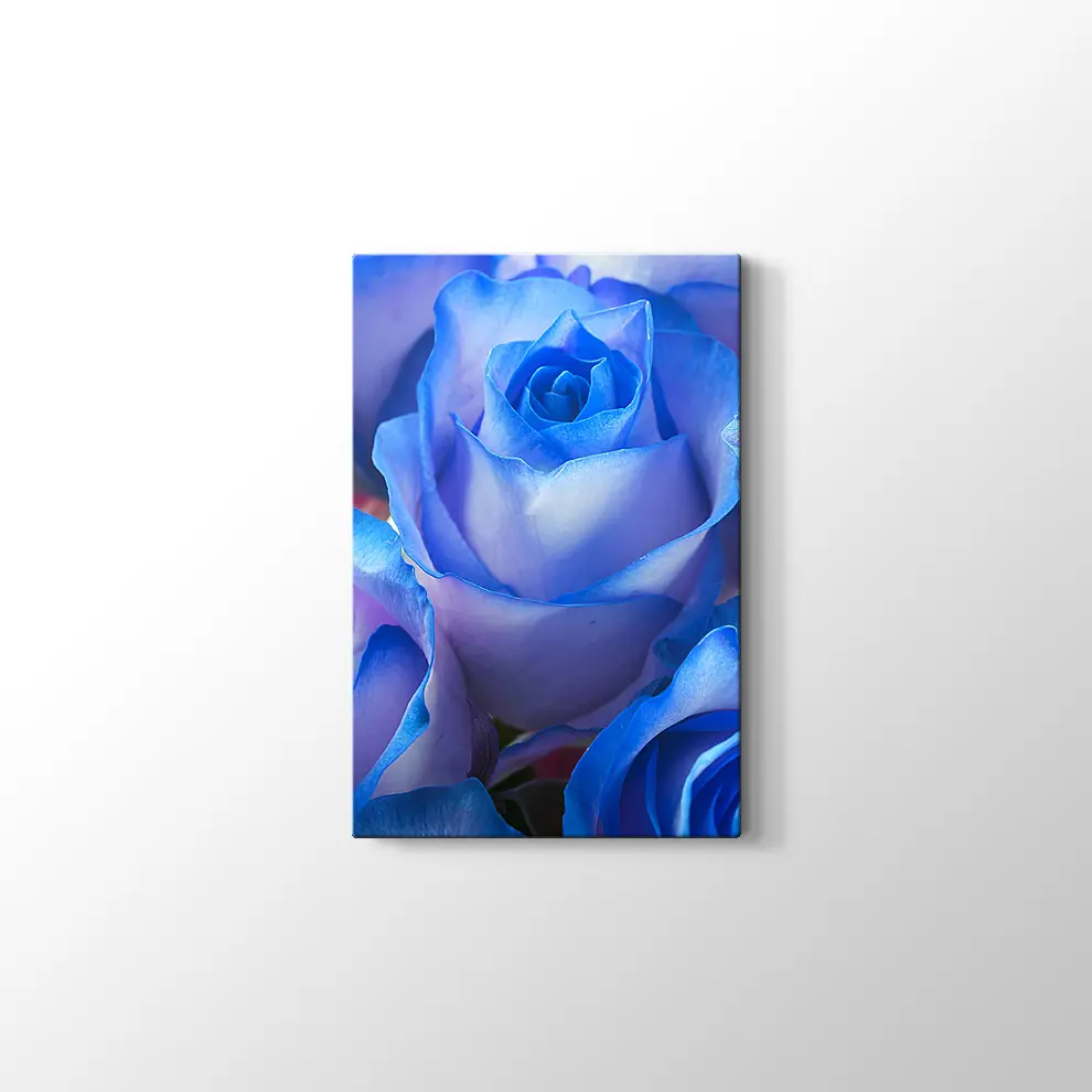 Mavi Güller Kanvas Tablo