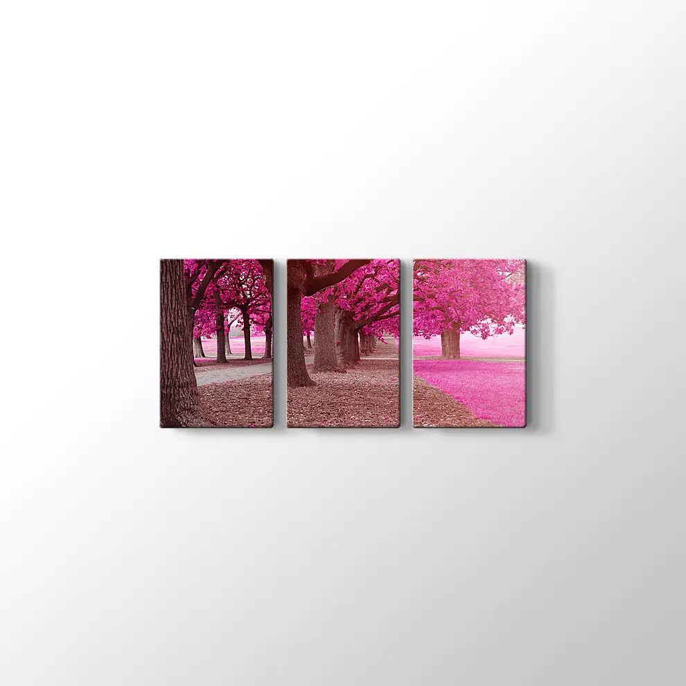 Pembe Park Kanvas Tablo