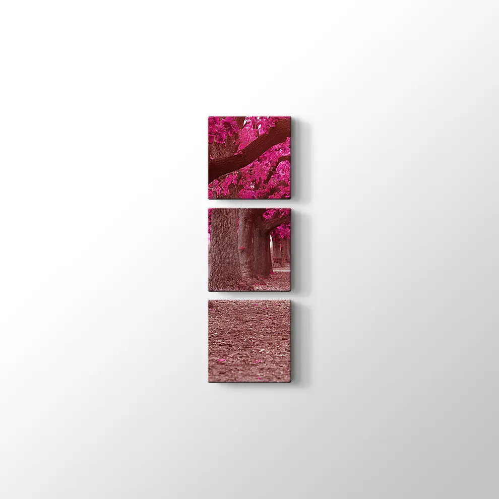 Pembe Park Kanvas Tablo