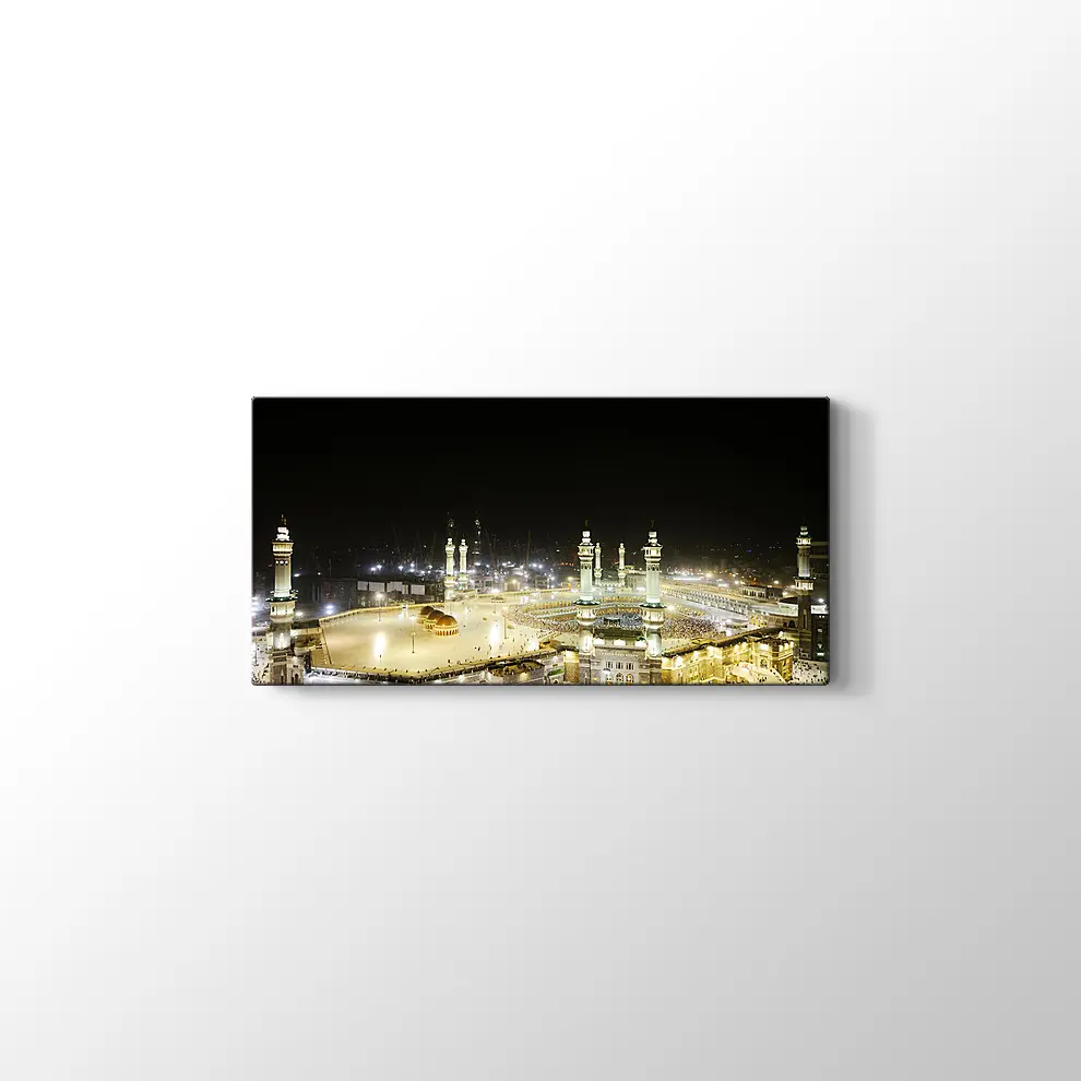 Mekke Gece Kanvas Tablo