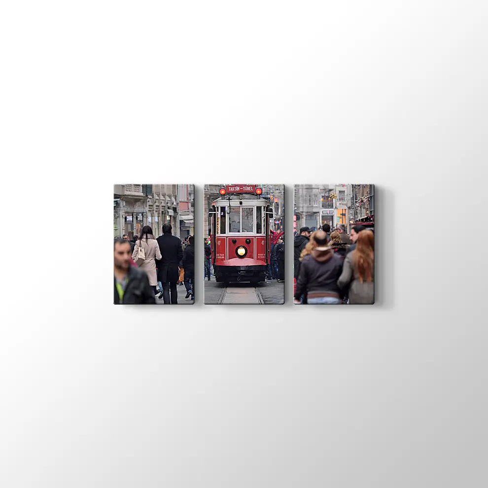 Taksim İnsanlar Kanvas Tablo