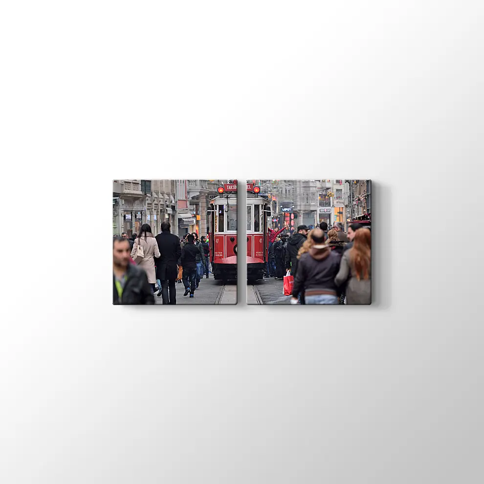 Taksim İnsanlar Kanvas Tablo