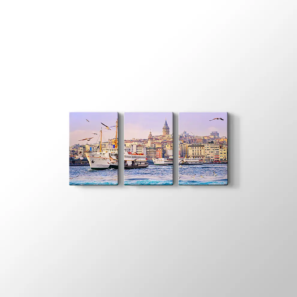 Denizden Galata Kulesi Kanvas Tablo