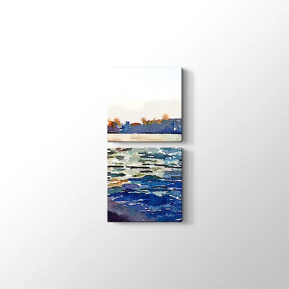 Suluboya İstanbul Deniz Kanvas Tablo